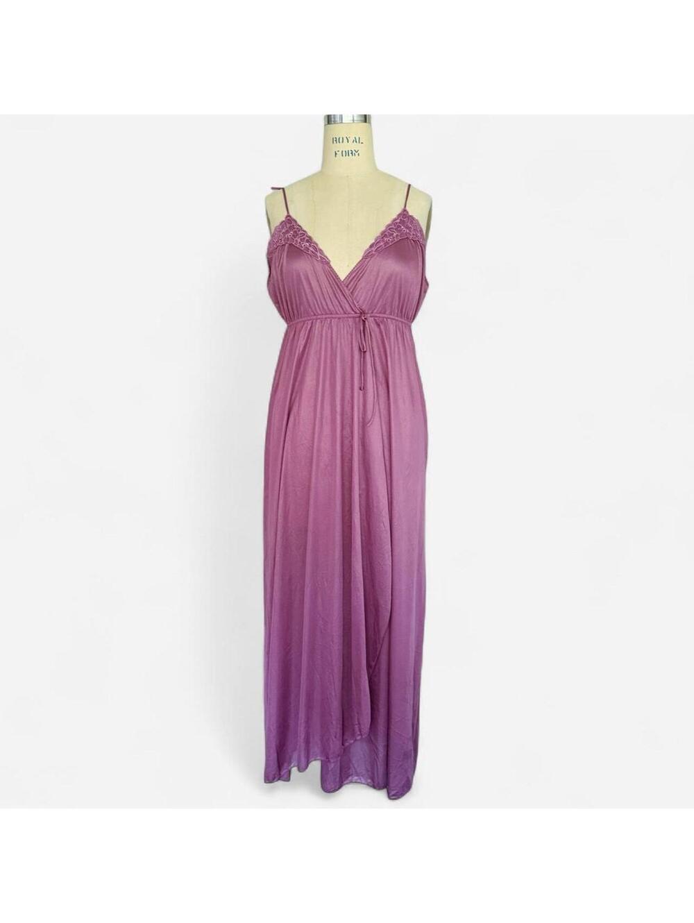 Purple Fairy Lace Slip Dress Maxi Flyaway Babydoll